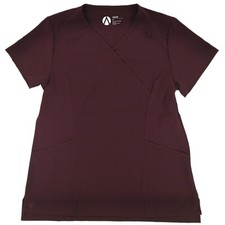 Adar Scrub Top Mock Wrap A5010 Merlot Women's Medium