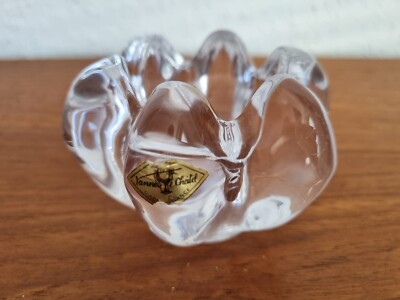 VANNES LE CHATEL Kerzenhalter Kristall Glas Vintage Frankreich