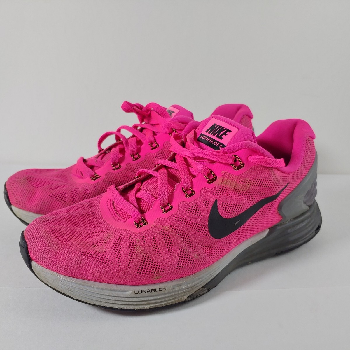 Nike Womens Size 'Lunarglide 6' Pink Running Shoes Sneakers