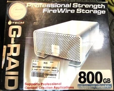 G-RAID G-Tech Professional Strength FireWire Storage ~ 800 GB ~ works ~ w/disc