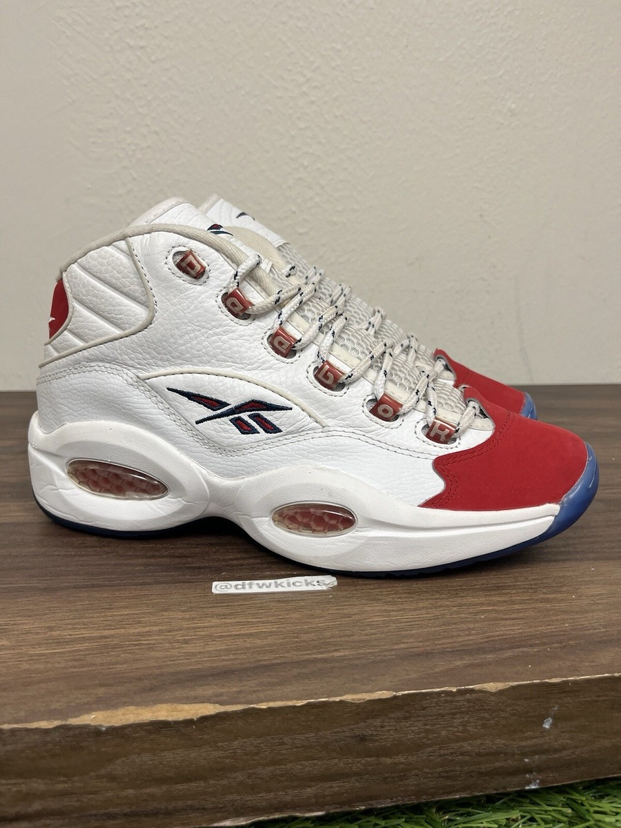 Reebok Question Mid Red Toe OG 25th Anniversary Men's Size 8.5 FY1018 | eBay