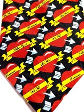 KEITH DANIEL Be Mine Novelty Men's Tie 56" X 4" Polyester Multi-Color
