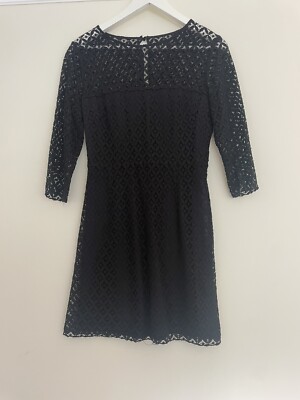Jack Wills lace black mini dress, long-sleeved | eBay