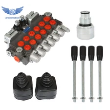 6 Spool 11 GPM Hydraulic Backhoe Directional Control Valve +Conversion Plug
