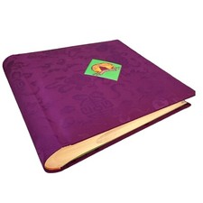 SHANGHAI TANG Slip-In Photo Album Purple Silk Jacquard 50 Pages 200 4x6 Photos
