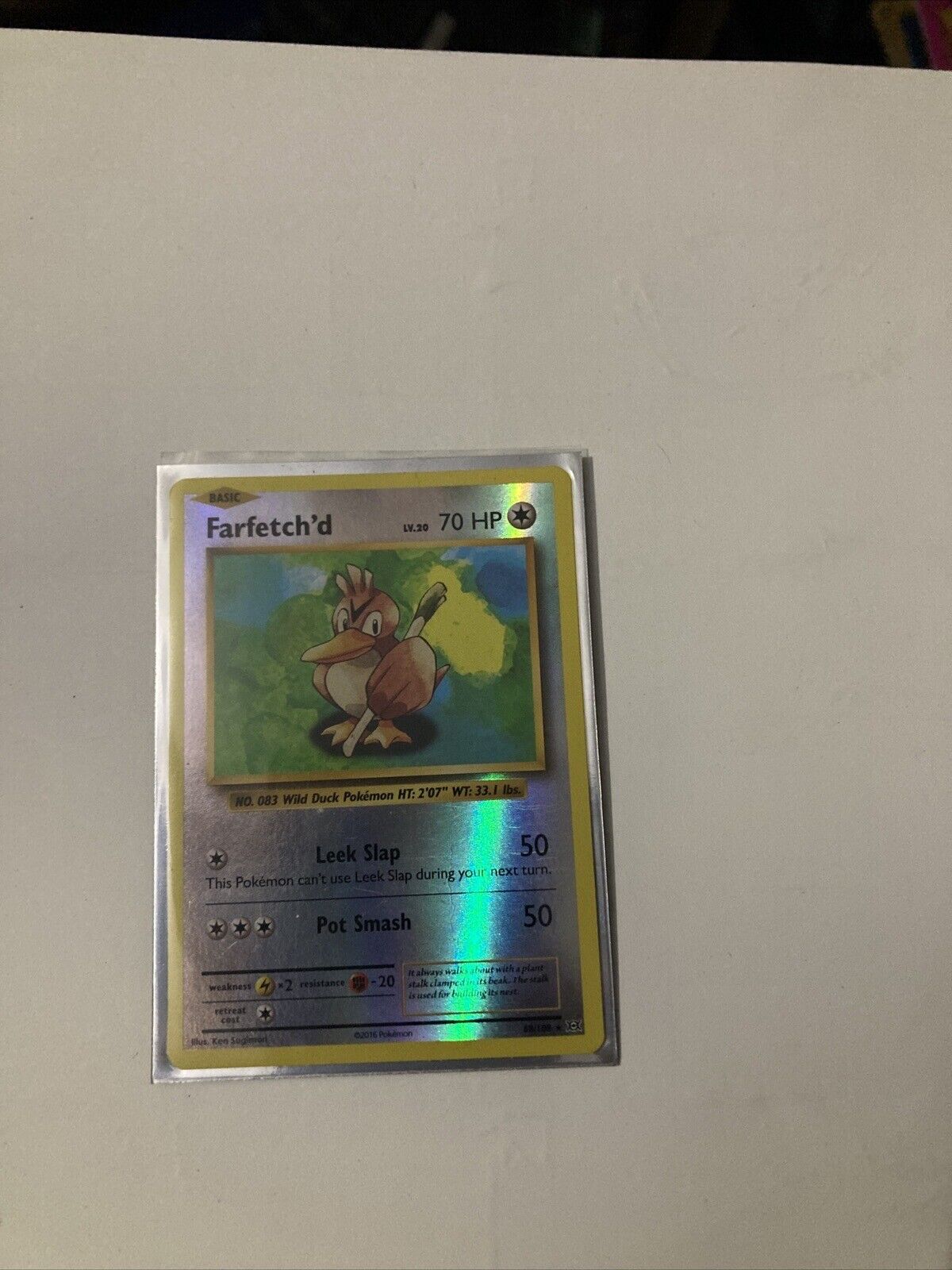  Pokemon - Farfetch39;d (68/108) - XY Evolutions - Reverse Holo  : Toys & Games