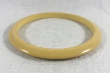Vintage Creamed Corn Yellow Bakelite Bangle Bracelet Simichrome Tested