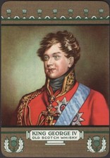 Playing Cards Single Card Old Vintage Wide * KING GEORGE IV WHISKY Advertising F