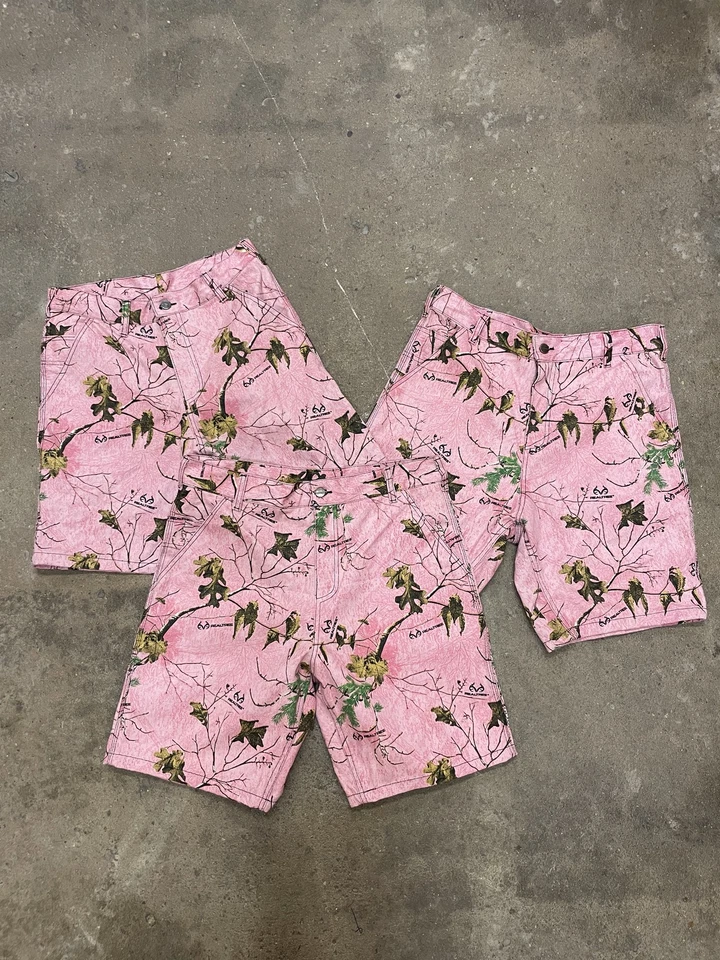 Pantalones Cortos Carhartt RealTree Rosa Camuflaje Carpintero Y2K NUEVO Talla 30, 32, 34, 36 Foto 2 de 4