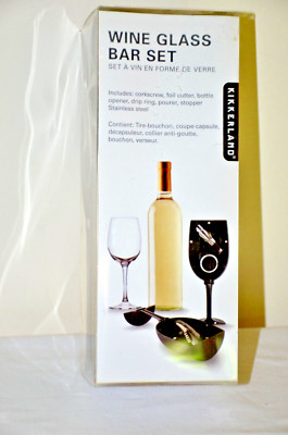 Wine Glass Bar Tool Set - 4 Piece Set Kikkerland