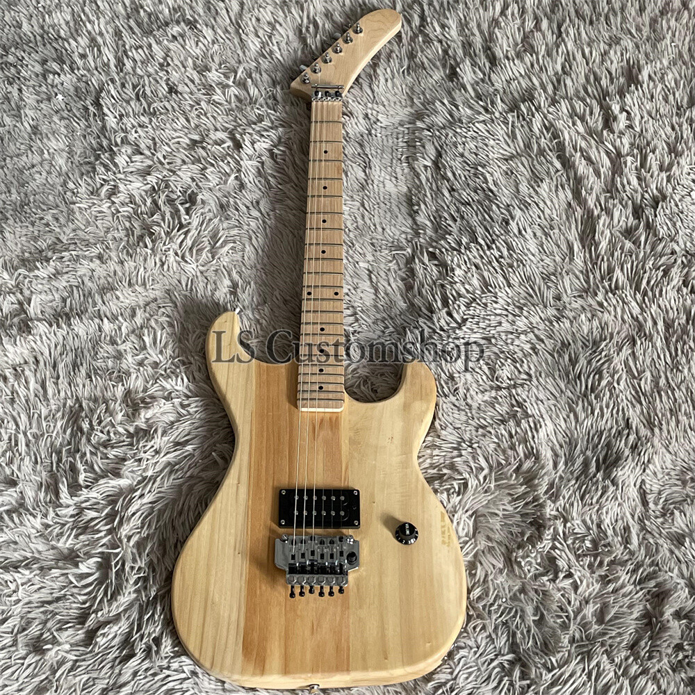 Unfinished Electric Guitar Solid DIY Kit Van Halen FR H Pickup Chrome Part