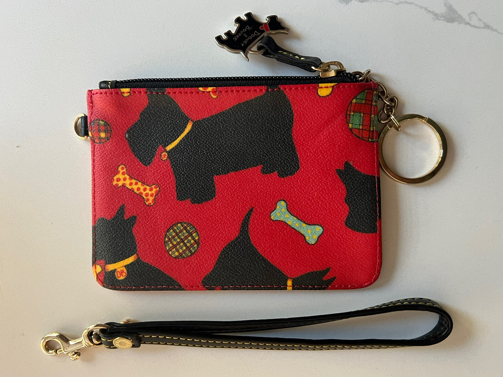 Dooney & Bourke Scottie Dog Clutch Wallet Coin Purse … Gem