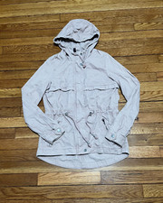Divided H M Utility Jacket Women Size 2 Taupe Lightweight Cargo Pockets