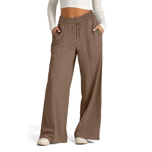 Damen Jogginghose mit weitem Bein Unterteil Freizeit Sport Jogging Hose - Bild 28 von 36