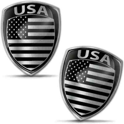 2x 3D Gel Aufkleber Amerika Flagge Sticker Emblem Aneruca Flag USA