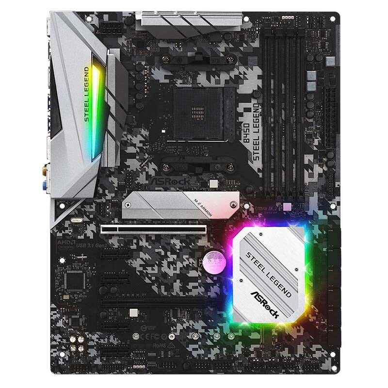 CPU B450 STEELLEGEND Ryzen 5 3600 M.2 500GB For ASROCK B450 Steel Legend Gaming Motherboard Supports 2600 DDR4