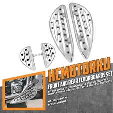 Driver Passenger Chrome Anti-Slip Floorboard For Harley Road King Glide 86-2025