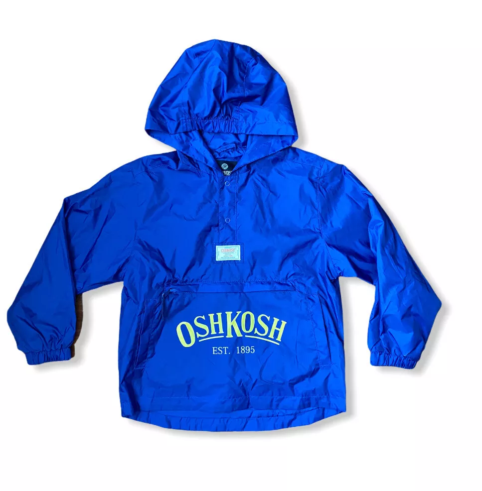 Vintage Oshkosh B Gosh The Genuine Article Royal Blue kids Rain Jacket Pouch 7