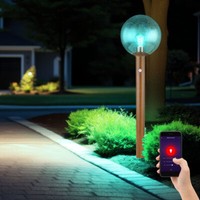 AußEnleuchte Stehleuchte Standlampe Smart Rgb Led Holzoptik App Bewegungsmelder