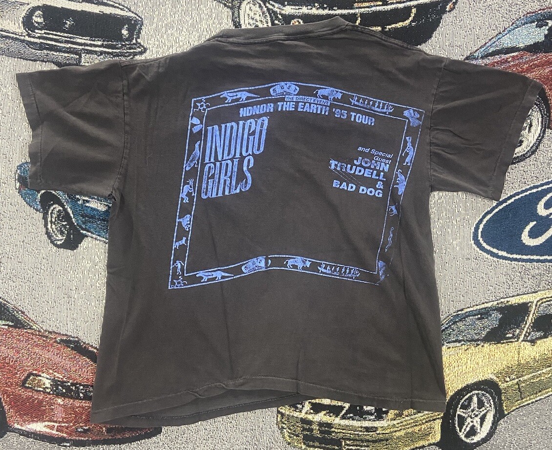 XL 90s USA製INDIGO GIRLS ビンテージ バンド Tシャツ Vintage 1997 Indigo Girls Tour Band Unisex Cotton T-Shirt