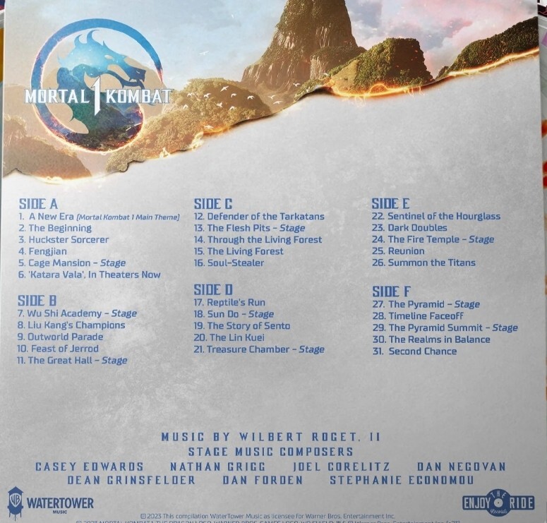Mortal Kombat 1 PS5 XBOX SOUNDTRACK 3LP Vinyl Record PICTURE DISCS