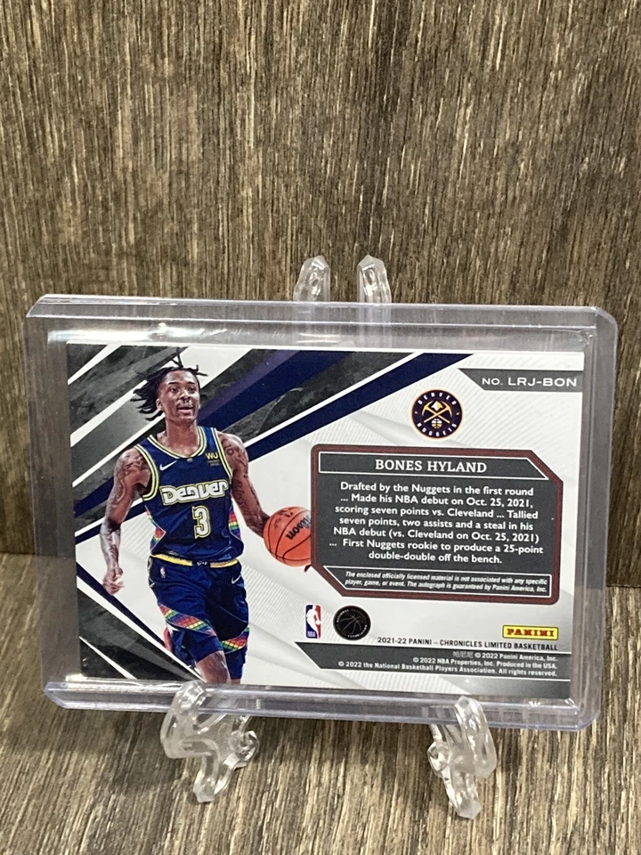 Bones Hyland 2021-22 Panini Chronicles Limited Rookie RC Patch Auto #/99 SP RPA - Image 2 of 2