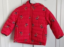 DISNEY JUNIOR MICKEY MOUSE RED SOFTSHELL JACKET WITH EARS FULL ZIP NWT 