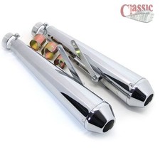 Short megaphones ideal for BSA A65 Cafe racer