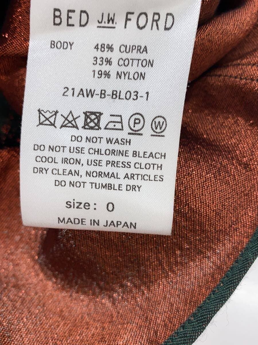 BED J.W. FORD long-sleeved shirt O Green total pattern 21AAW-B  