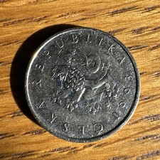 1993 Czech 1 Koruna Coin