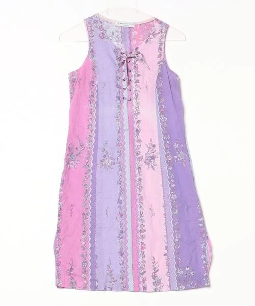 Emilio Pucci sleeveless floral A-line knee-length dress, pink. - Image 3 of 4