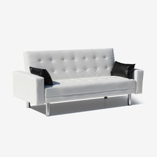 Divano letto 2 posti in similpelle Agata matrimoniale pronto letto