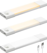 Smart Magnetic Under Cabinet Lighting with Rechargeable Motion Sensor   3 Pack 