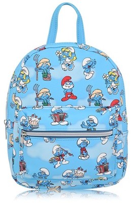 Smurfs Backpack for Women, Men, Boys, Girls, Unisex | Cute PU Leather 10''...