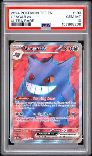 2024 POKEMON TEF EN-TEMPORAL FORCES ULTRA RARE #193 GENGAR EX PSA 10