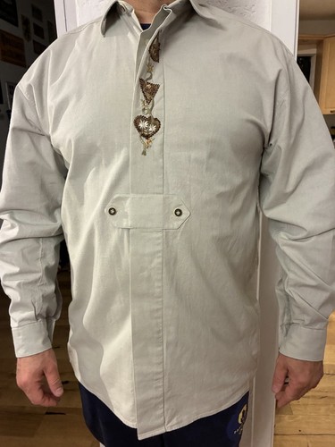 German Men’s Trachten Octoberfest Long Sleeve Shirt Size L US