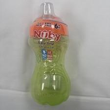 Nuby Sippy Cup Trainer Easy Grip No Spill Soft Flex Spout 10oz 300ml - Yellow