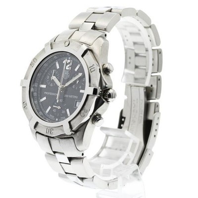 TAG Heuer Carrera CN1110 40mm SS Black Dial Quartz Watch #C11600