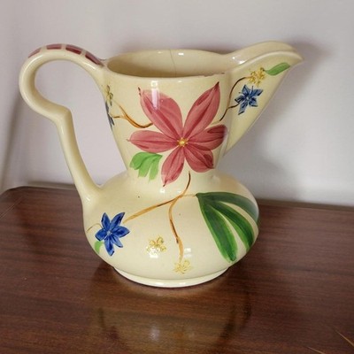 Rare Vintage Hand Painted 1940's Pottery Guild of America Pitcher