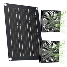4.7 Inch Solar Powered Fan Kit, 15W Solar Panel with 2 Waterproof Fans,