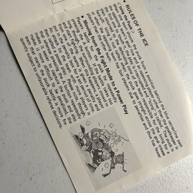 Ice Hockey (Nintendo NES) Booklet / Manual Only