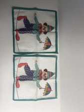 Set of 4 Betz Clown Hanky Children s Circus -...