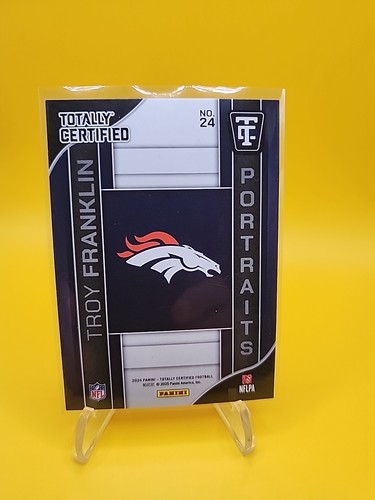 2024 Totally Certified Football - Broncos RC - Portraits - Troy Franklin #24 - Picture 6 of 6