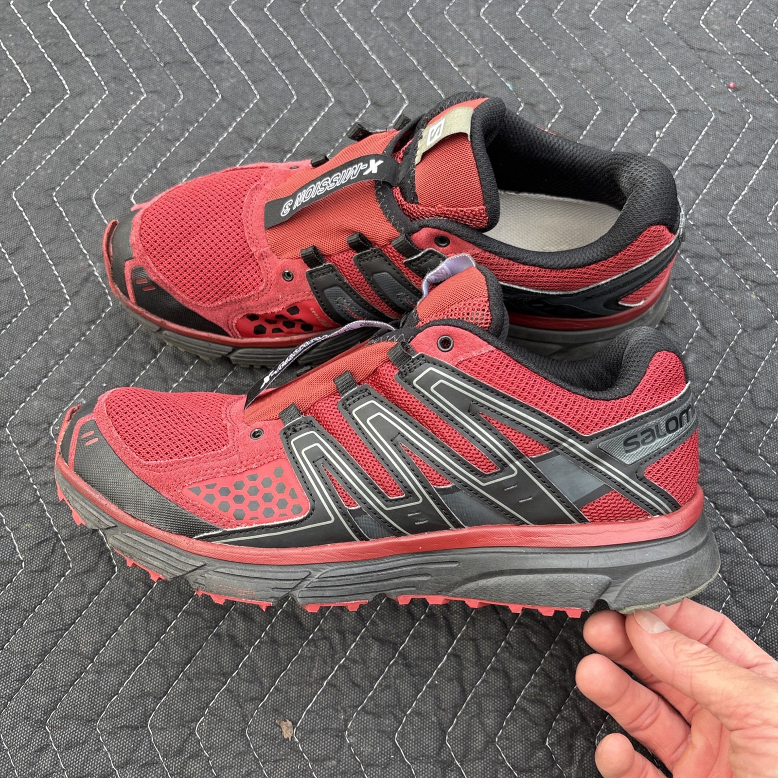 Scarpe da trail running Salomon X Mission 3 US da uomo 11 EUR 45 1 3 rosse e nere