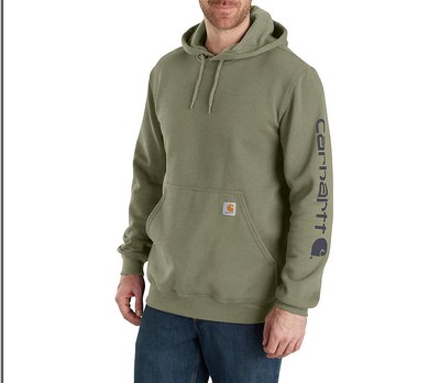 Men's Carhartt Olive Fleece Long Sleeve Midweight Logo Hoodie