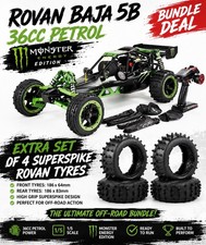 Rovan Baja 5B 1/5 RC Car 36cc Petrol Monster Energy Edition Bundle