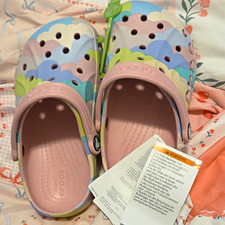 Crocs Classic Kids Slip-On Clogs Cloud Print ...