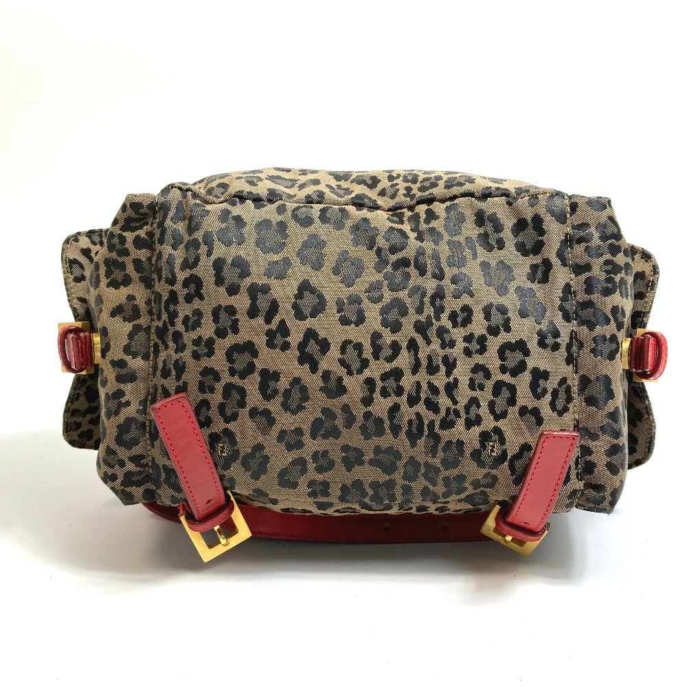 Fendi Leopard Pattern Bag Backpack Rucksack Canva… - image 5