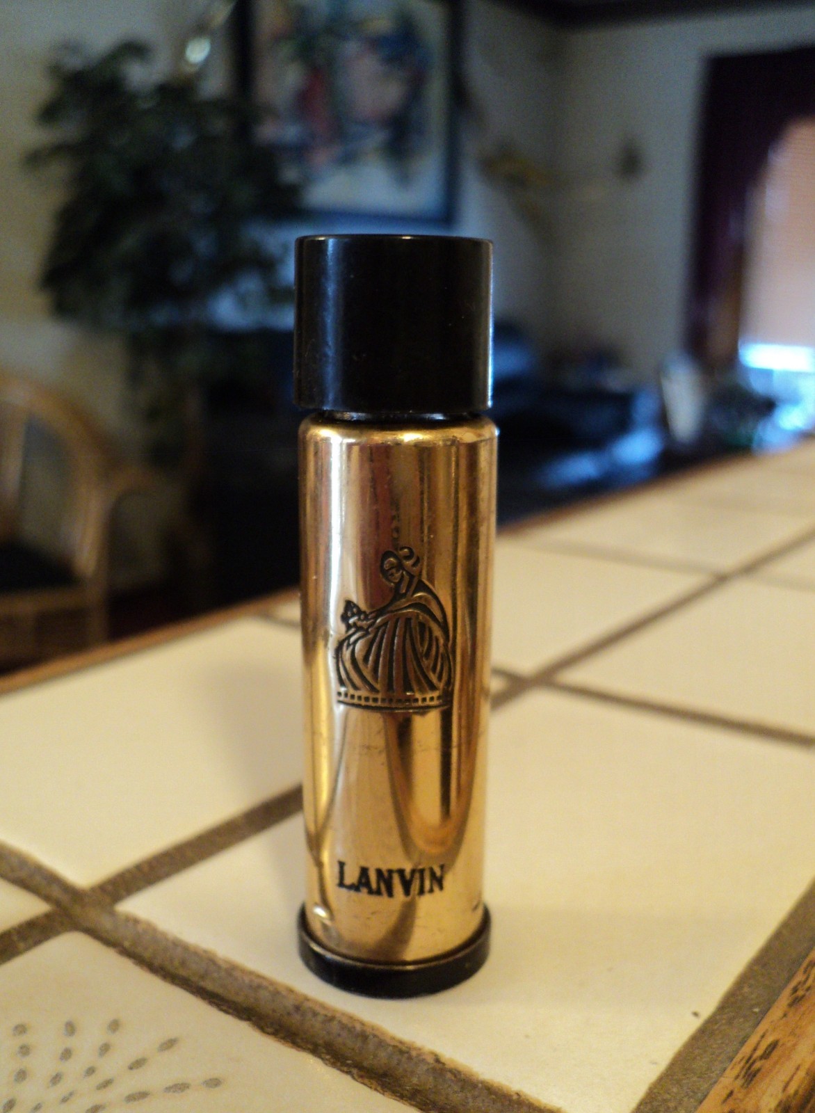 ARPEGE LANVIN VINTAGE PARFUM RARE FULL UNUSED BRASS BOTTLE .18 OZ PERFUME TRAVEL