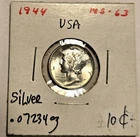 1944 Mercury Dime 10c BU